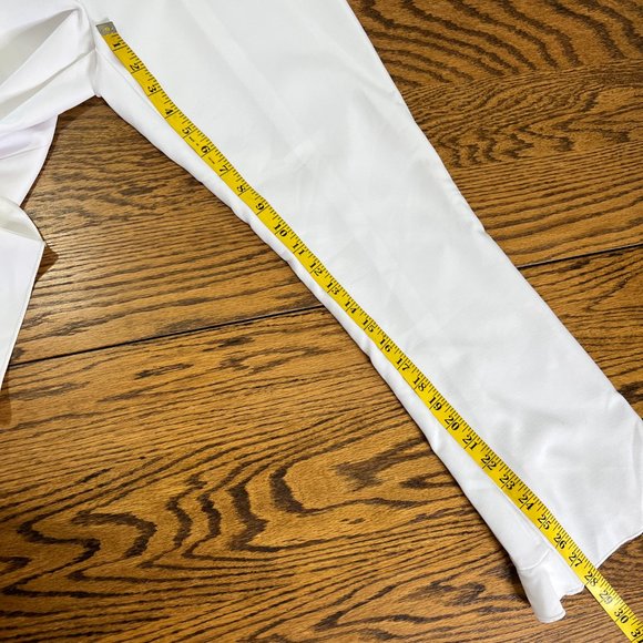 INC International Concepts Size 6 Skinny Leg Flare Ankle Mid Rise White Pants - Picture 7 of 15